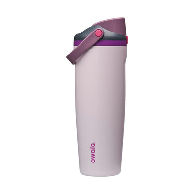 Garrafa Térmica Owala FreeSip Sway - 887ml em tom de lilás com tampa roxa.
