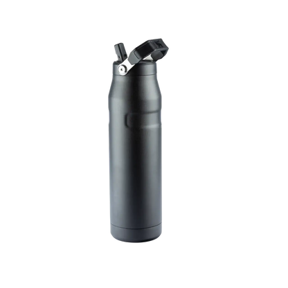 Garrafa Térmica Stanley Aerolight™ Flip Straw - 1,1L em preto, com design leve e tecnologia AeroLight™ para alto desempenho térmico.