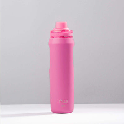 Garrafa Térmica PACCO Vyta 650ml rosa com design elegante e desempenho térmico de alto padrão.