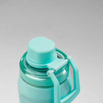 Tampa de Garrafa Térmica PACCO Vyta 650ml em aço inoxidável com design elegante e prático, cor turquesa claro.