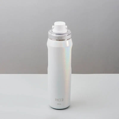 Garrafa Térmica Vyta 650ml PACCO | PEDRAS PRECIOSAS com design elegante em aço inox, mantendo bebidas frias e quentes por horas.
