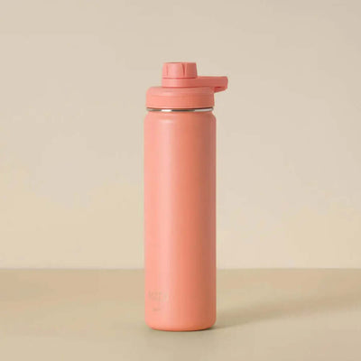 Garrafa Térmica PACCO Hydrav2 650ml rosa, design elegante e alto desempenho térmico, mantém bebidas frias por 24h e quentes por 12h.