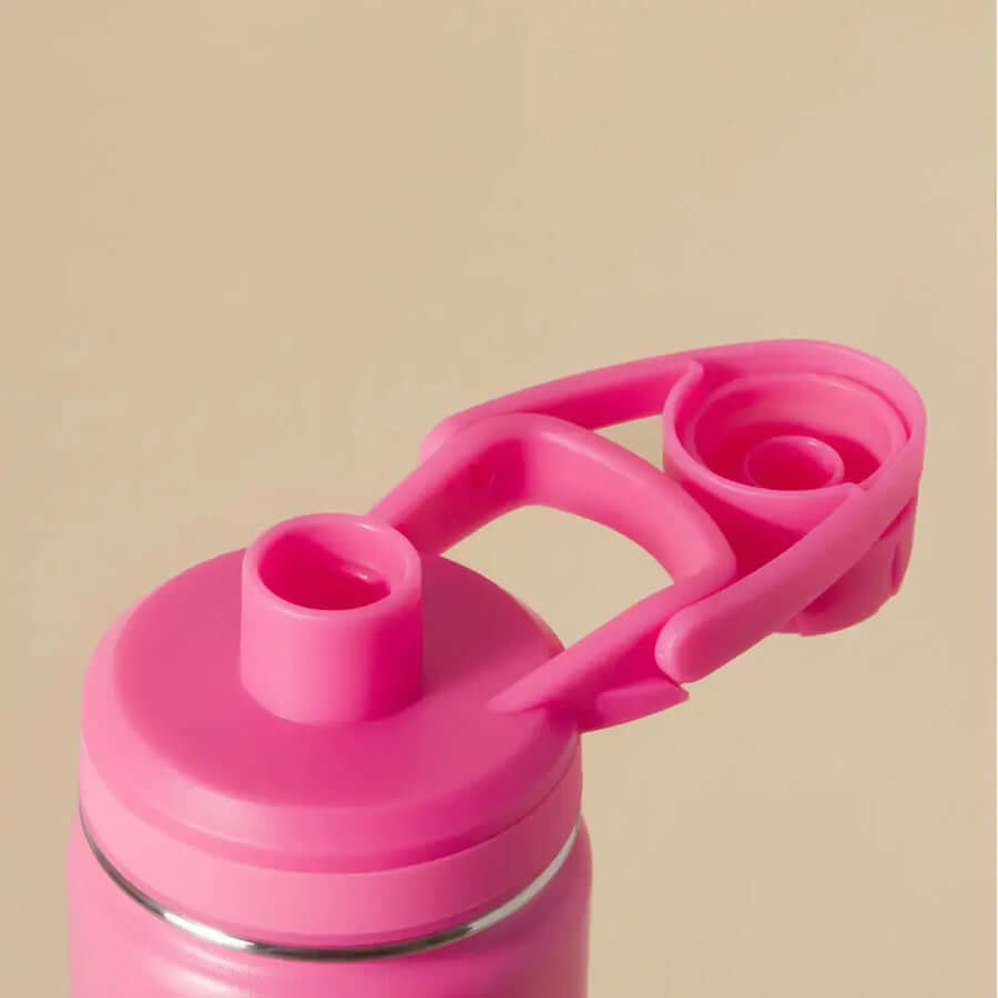 Tampa rosa da Garrafa Térmica PACCO Hydrav2 650ml, design moderno.