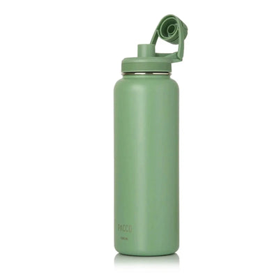 Garrafa Térmica PACCO Hydrav2 1200ml verde, ideal para manter bebidas quentes ou frias, perfeita para viagens e academia.