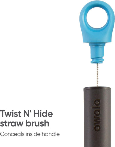 Escova para Limpeza Owala 2 em 1 - Smokey Brush com design ergonômico e funcionalidade dupla para garrafas e canudos.