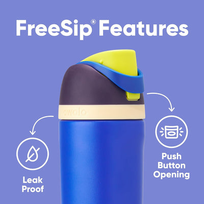 Garrafa Térmica Owala FreeSip - 470ml | 16oz com bico FreeSip, proteção contra vazamento e abertura por botão pressionável.