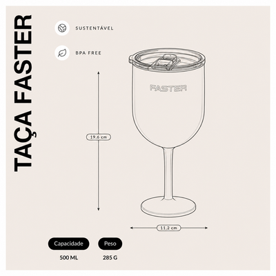 Taça Térmica para drinks Faster - 500ml