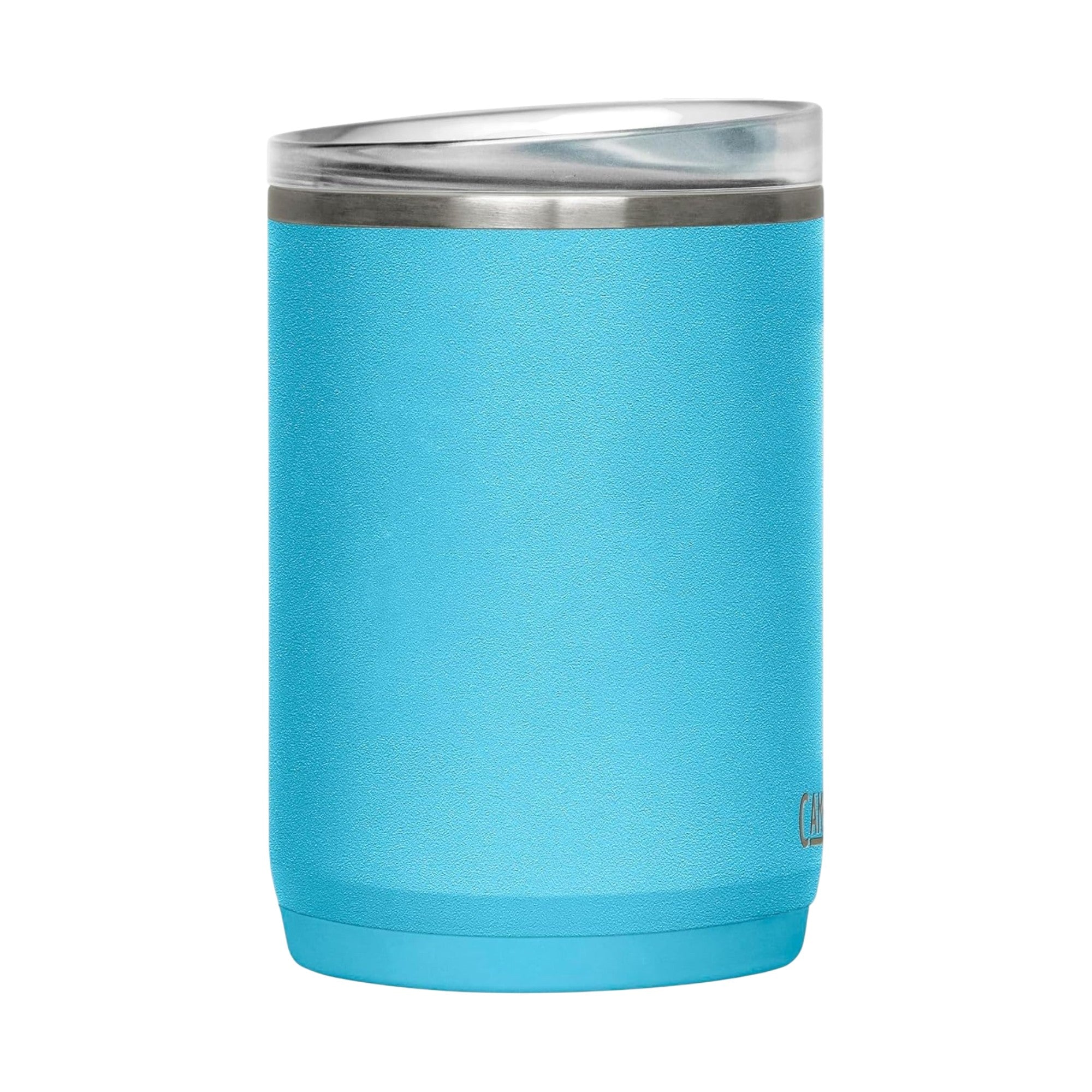 Caneca Térmica Thrive Camelbak 470ml em azul, com tampa à prova de vazamentos, ideal para manter bebidas na temperatura por horas.