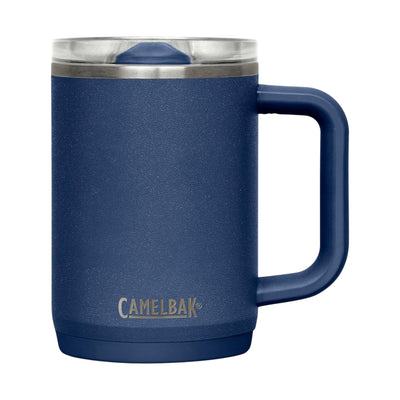 Caneca Térmica Thrive Camelbak 470ml azul com tampa à prova de vazamentos e isolamento de parede dupla para bebidas quentes e frias.