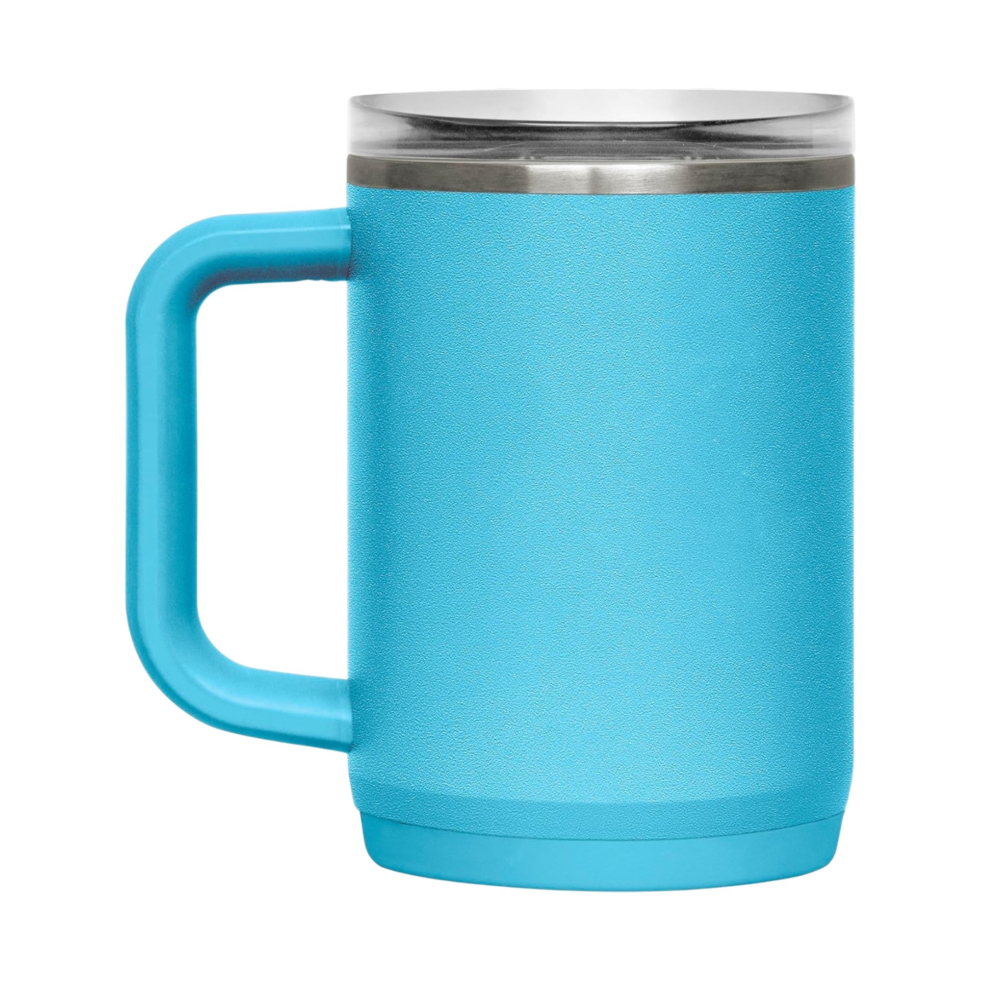Caneca Térmica Thrive Camelbak 470ml em azul com isolamento a vácuo, ideal para manter bebidas quentes ou frias por horas.