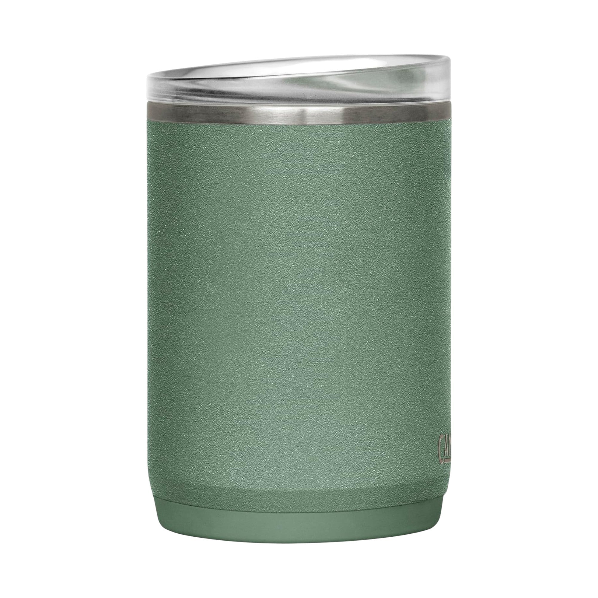 Caneca Térmica Thrive Camelbak 470ml verde com tampa à prova de vazamentos e isolamento térmico de parede dupla para manter a temperatura.