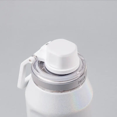 Tampa da Garrafa Térmica Vyta 950ml PACCO | PEDRAS PRECIOSAS em detalhe, mostrando design elegante e sustentável.