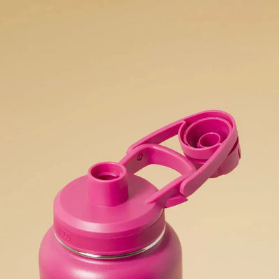 Tampa superior da Garrafa Térmica PACCO Hydrav2 950ml em cor vibrante, destacando o design moderno e funcionalidade prática.