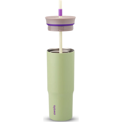 Copo Tumbler Térmico Owala - 710ml | 24oz em verde, com isolamento a vácuo para bebidas quentes e frias, design moderno e durável.