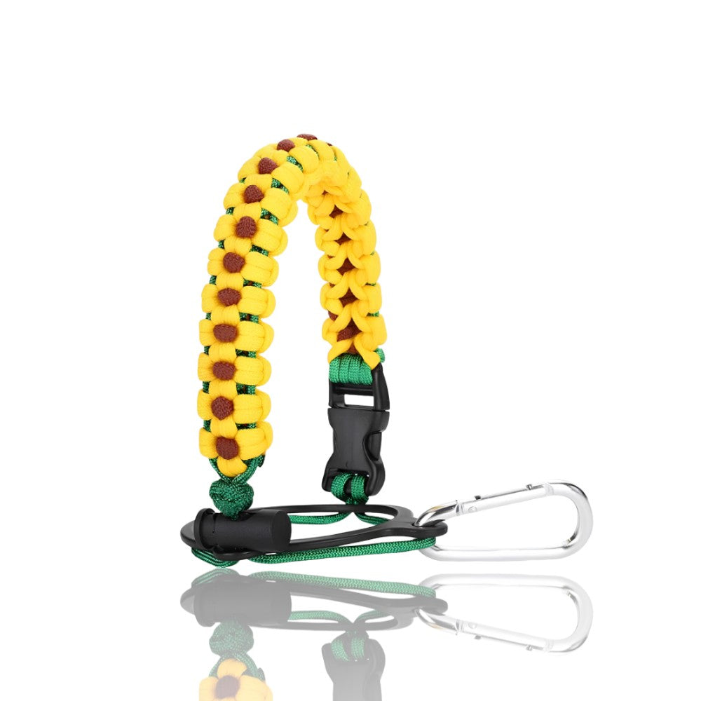 Alça de Mão - Floral com design ajustável e acolchoamento ergonômico para transporte confortável e personalizado.