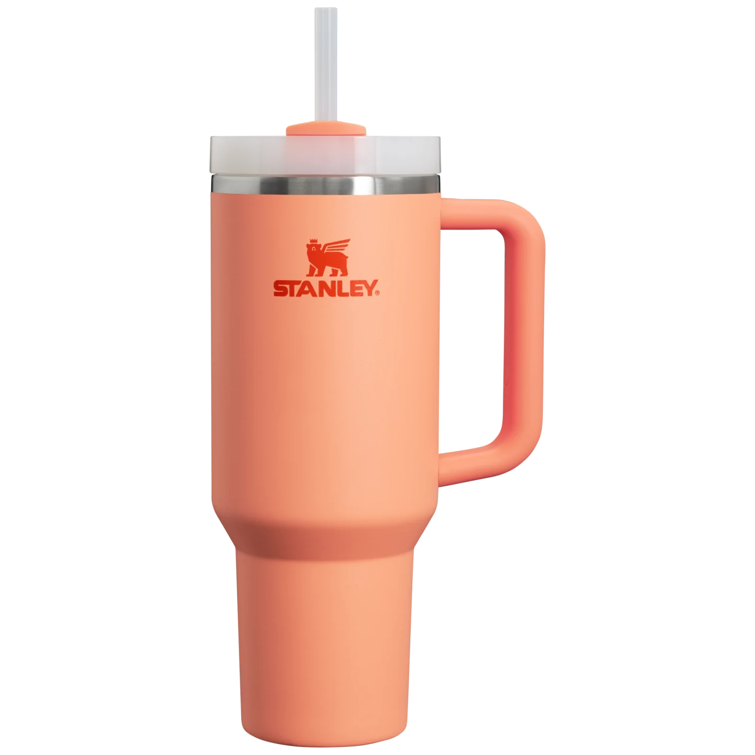 Copo Quencher Stanley 1,18L em cor vibrante, com alça ergonômica e tampa FlowState, ideal para hidratação diária e atividades variadas.