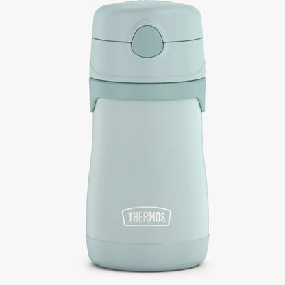 Garrafa Térmica Thermos baby - 290ml na cor azul, ideal para crianças, feita com materiais de alta qualidade e fácil de limpar.