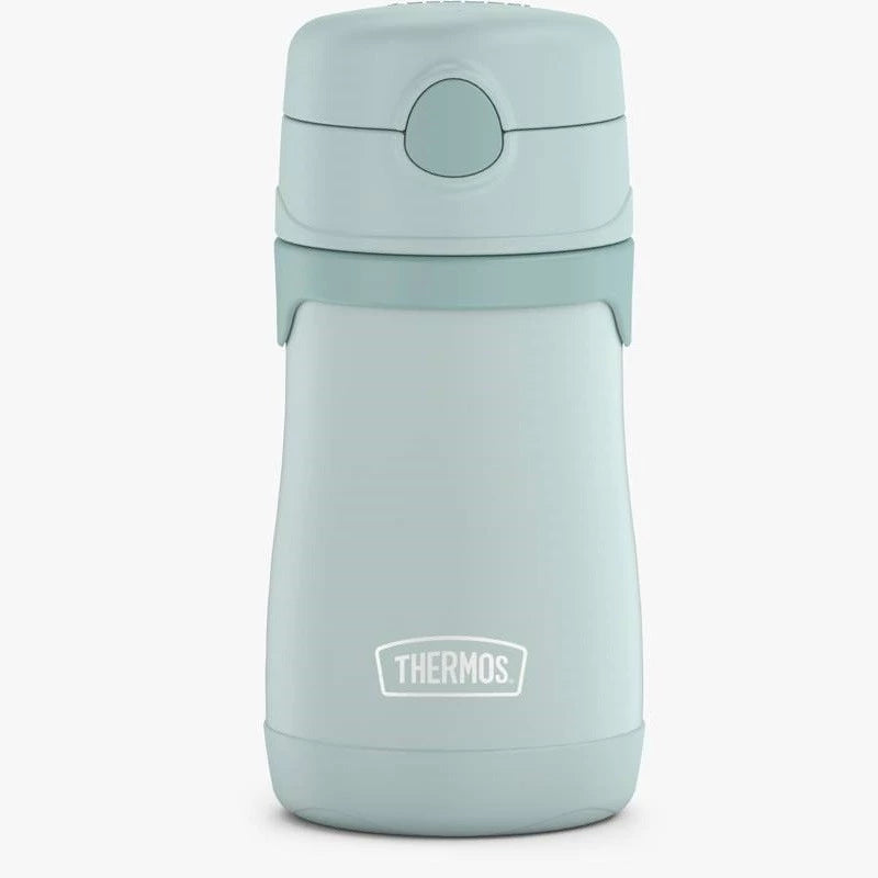 Garrafa Térmica Thermos baby - 290ml na cor azul, ideal para crianças, feita com materiais de alta qualidade e fácil de limpar.