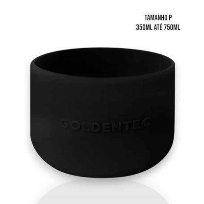 Capa de Silicone Goldentec P para garrafas térmicas 350ml a 750ml, proteção contra impactos e arranhões. Tamanho flexível.