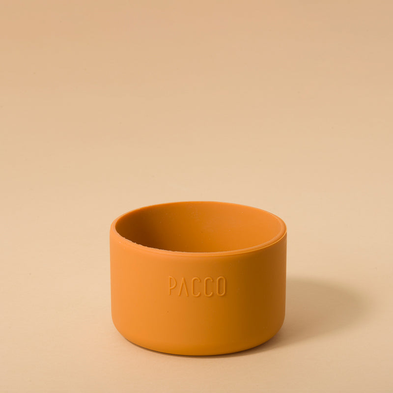 Capa de Silicone PACCO Hydra Base Grande em laranja, protege garrafas PACCO Hydra V2 e V3, feita de silicone premium sustentável.