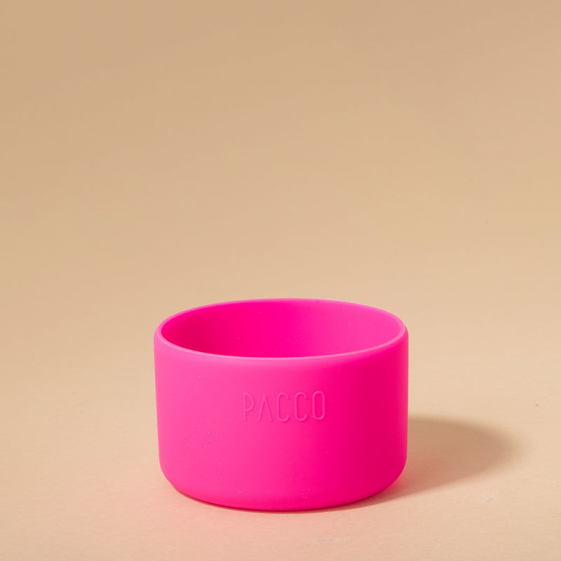 Capa de Silicone PACCO Hydra Base Grande, proteção rosa para garrafas PACCO Hydra, silicone premium e sustentável.