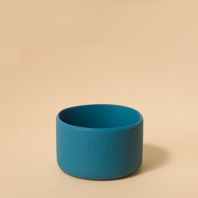 Capa de Silicone PACCO Hydra Base Grande azul para proteção de garrafas, estilo e encaixe preciso com silicone sustentável.