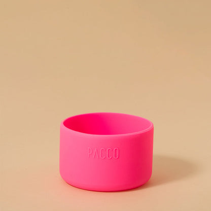 Capa de Silicone PACCO Hydra Base Grande rosa para proteção de garrafas, estilo e encaixe preciso, feita de silicone sustentável.