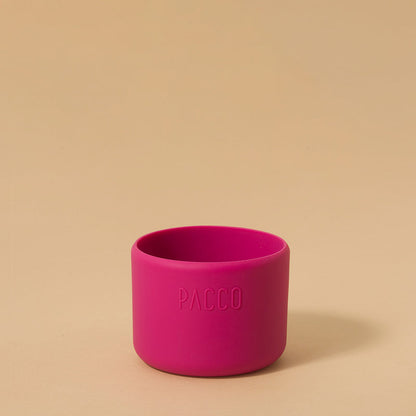 Capa de Silicone PACCO Hydra Base PEQUENO para garrafas Hydra V2/V3, proteção em silicone premium, cor rosa vibrante.