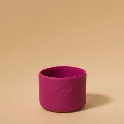 Capa de Silicone PACCO Hydra Base PEQUENO roxa para proteção de garrafa Hydra elegante e sustentável.