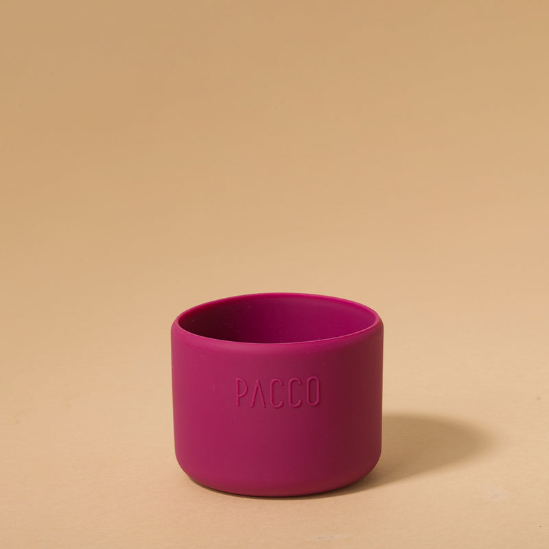 Capa de Silicone PACCO Hydra Base PEQUENO roxa para proteção de garrafa Hydra elegante e sustentável.