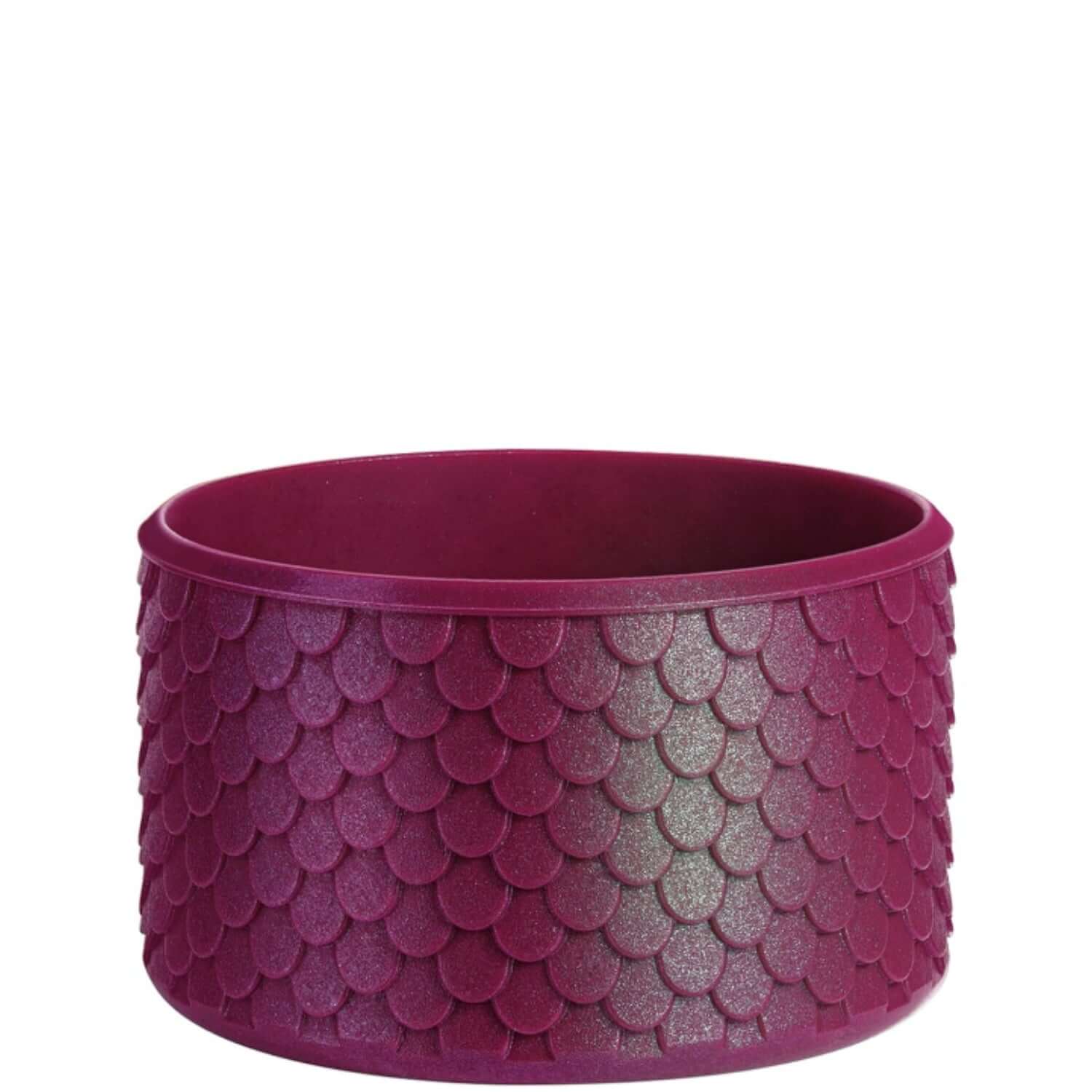 Capa de Silicone Sereia - Tamanho Original para copos, proteção com design iridescente decorativo, em silicone grosso e flexível.