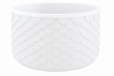 Capa de Silicone Sereia - Tamanho Original, protetor iridescente para copos com textura de escamas.