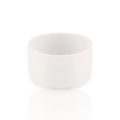 Capa de Silicone Kouda – Ladakh e Martial P - Protetor de base branca para garrafas, evita arranhões e deslizes em superfícies lisas.