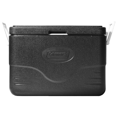 Caixa Térmica 26,5L Personal All Black Coleman com tampa inovadora, ideal para manter bebidas frescas por até 3 dias.