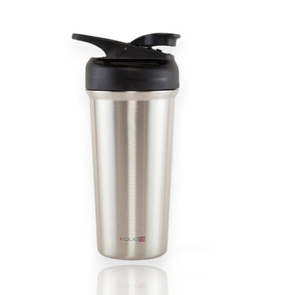 Coqueteleira Shaker Térmica Kouda Fox - 750ml em inox, com tampa vedada, mantém bebida gelada e resistente à corrosão.