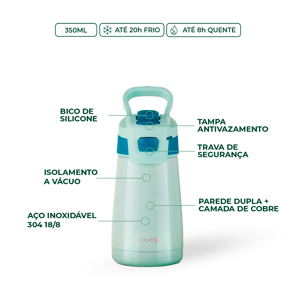 Garrafa Térmica Kouda Oka Kids - 350ml