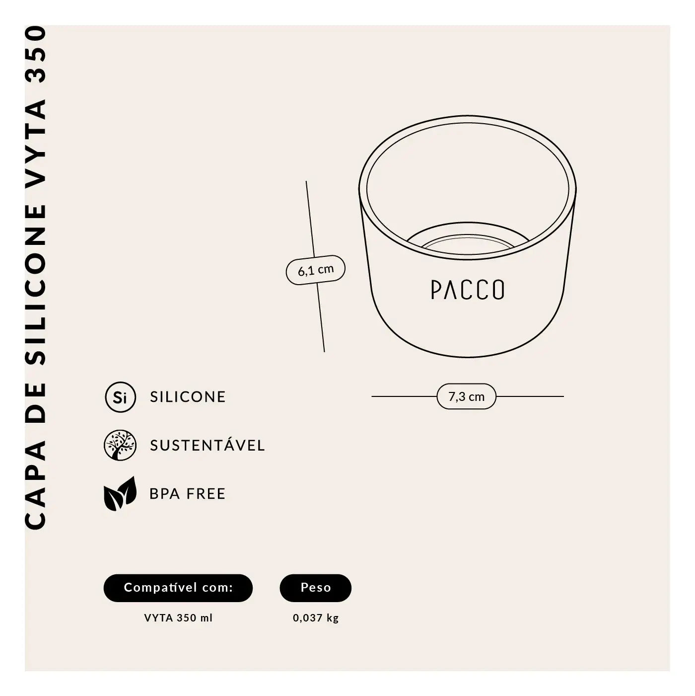 Capa vyta PACCO 350ml