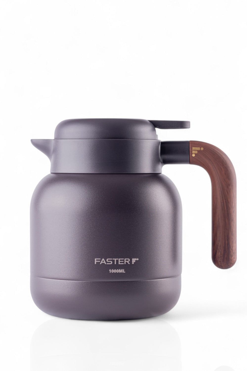 Garrafa de Café Expresso Faster - 1000ml com isolamento a vácuo, ideal para manter líquidos quentes, corpo em aço inoxidável premium.