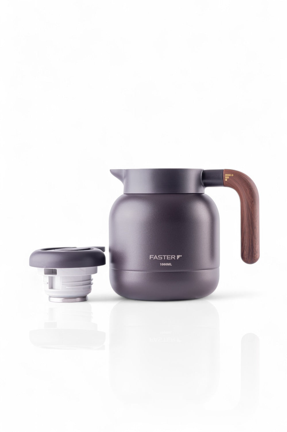 Garrafa de Café Expresso Faster - 1000ml em aço inox com design elegante e isolamento a vácuo para manter bebidas quentes por até 6 horas.