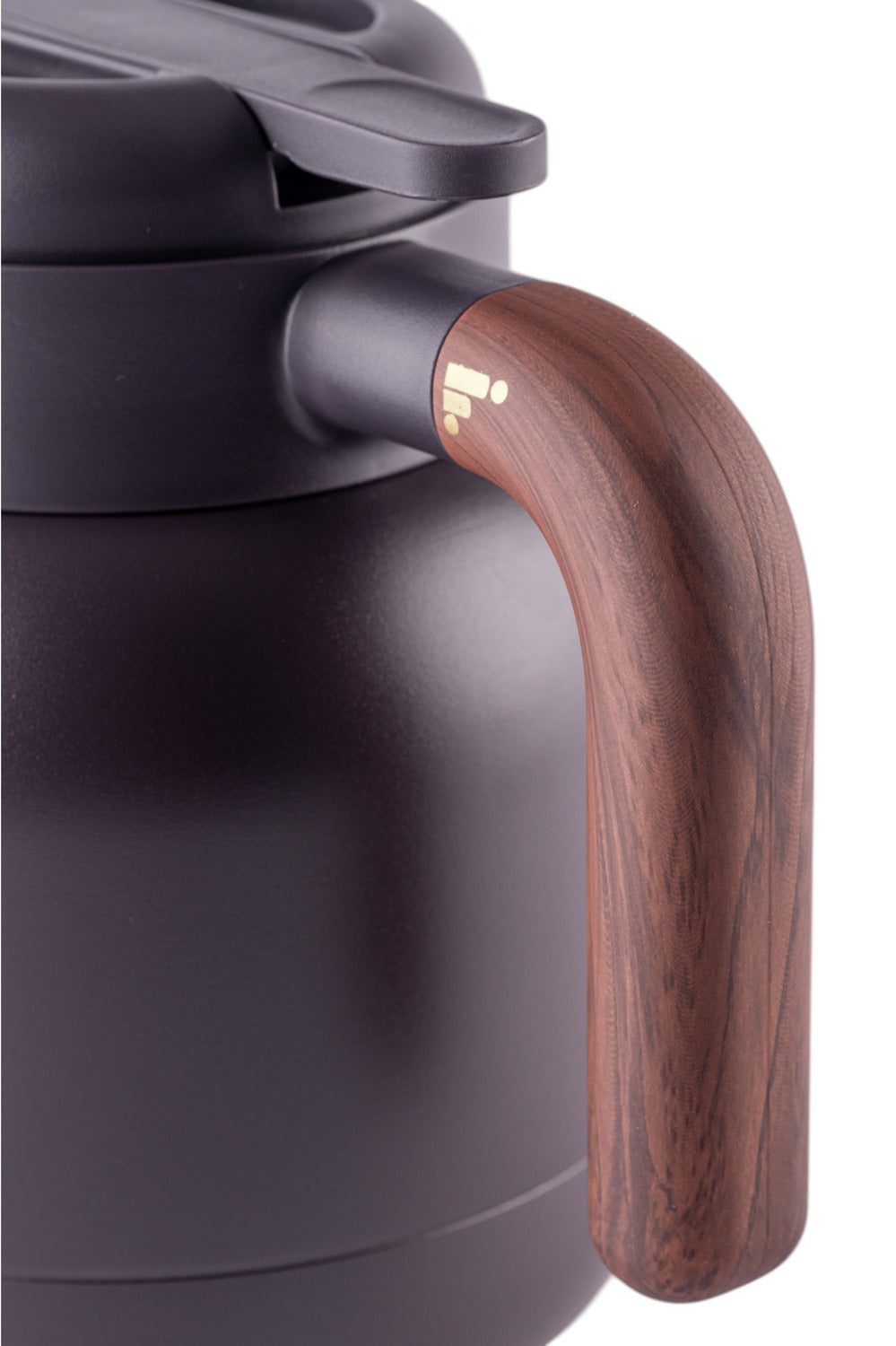 Garrafa de Café Expresso Faster - 1000ml com alça de madeira premium e design elegante.