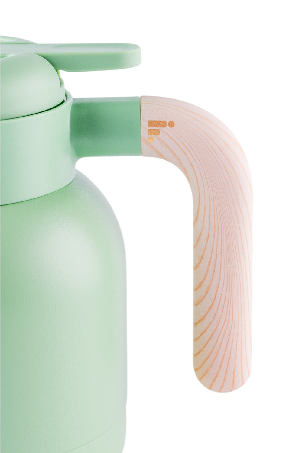 Detalhe da alça da Garrafa de Café Expresso Faster - 1000ml em verde com design moderno.