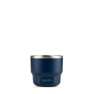 Copo Térmico Kouda Egeu 150ml, ideal para espresso e café curto com conservação térmica eficiente.