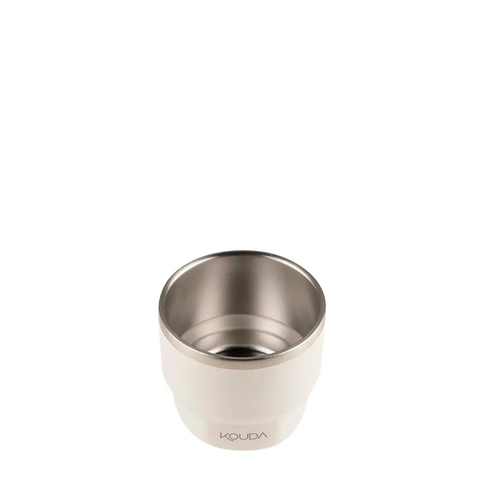 Copo Térmico Kouda Egeu 150ml perfeito para espresso, café curto, conservação térmica ideal em porções reduzidas.