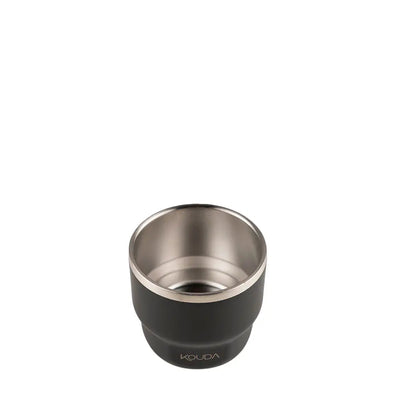 Copo Térmico Kouda Egeu 150ml ideal para espresso e café curto, compacto e eficiente para conservação térmica.