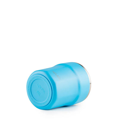 Copo Térmico Kouda Egeu 270ml azul, compacto para café, ideal para escritório ou casa.