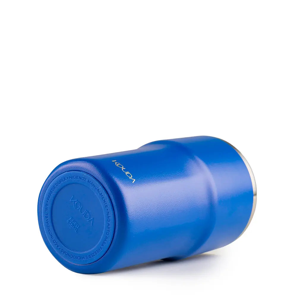 Copo Térmico Kouda Egeu 430ml azul moderno para bebidas quentes e frias, design compacto e elegante, alta eficiência térmica.