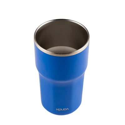 Copo Térmico Kouda Egeu 430ml em azul, com design moderno para bebidas quentes ou frias.