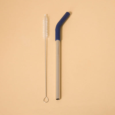 Eco Canudo em Inox - PACCO com escova de limpeza, sustentável e reutilizável, ideal para reduzir impacto ambiental.