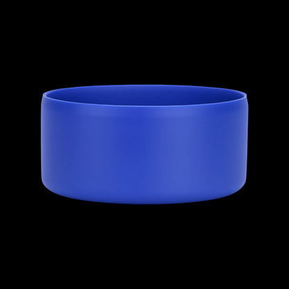 Protetor de Silicone G - by empório em azul, base antirrisco para garrafas grandes, resistente e lavável, protege contra riscos.