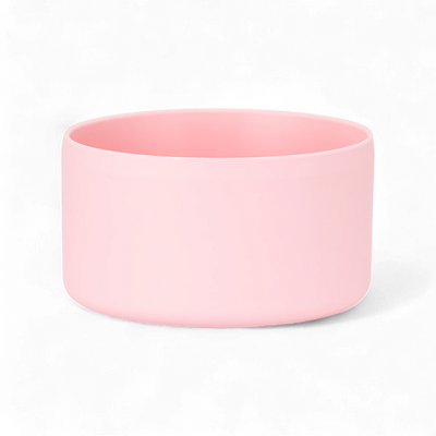 Protetor de Silicone M - by empório, rosa claro, para copos e garrafas, reduz ruídos e evita marcas, encaixe firme e flexível.